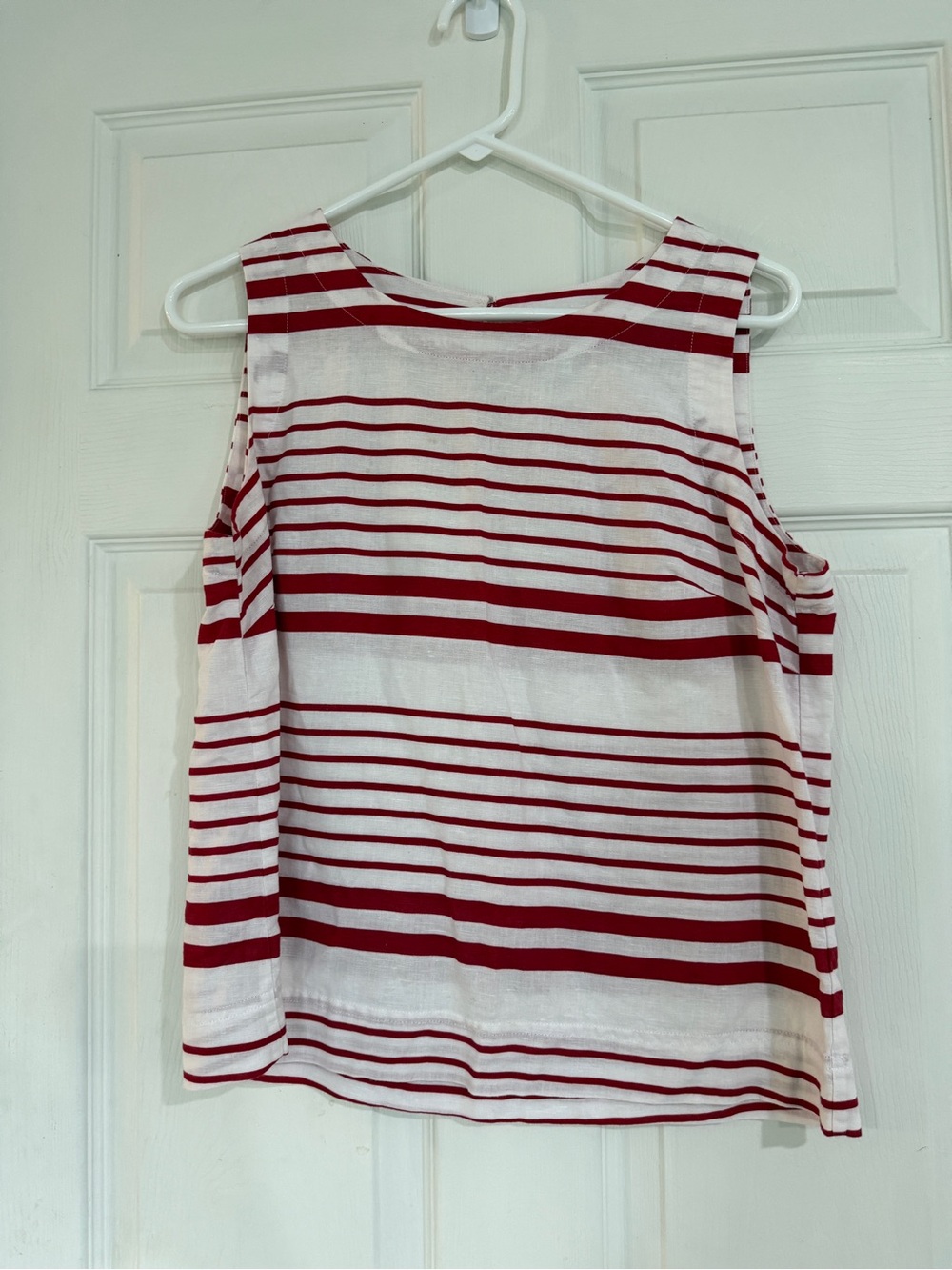 Liz Claiborne Red & White Striped Sleeveless Tank